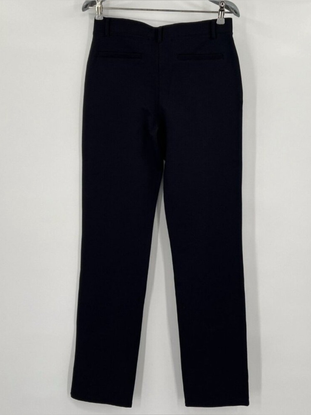 Quince Women's Black Ultra-Stretch Ponte Pants Straight Leg L Regular 30" NWT